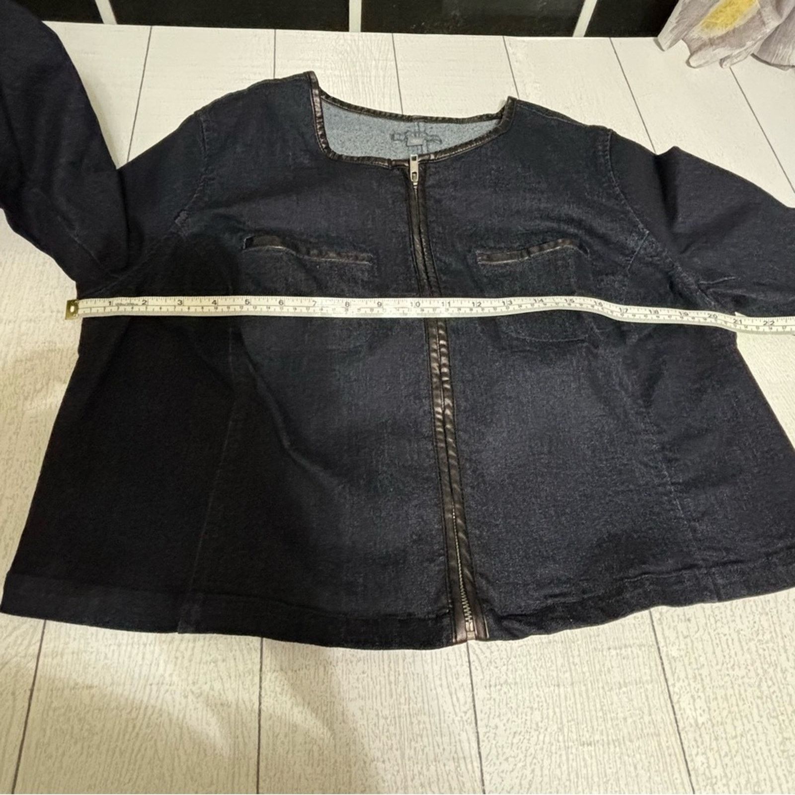 Other Jessica London Dark Wash Denim Jacket Size 16W Size XXL / US 16-18 / IT 52-54 - 7 Thumbnail