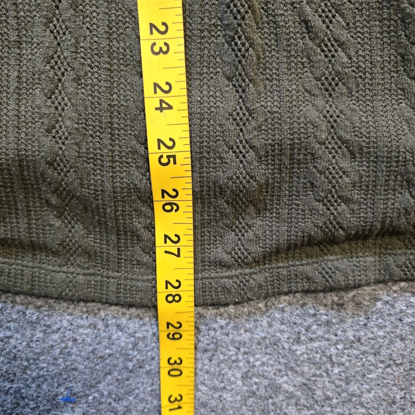 Vintage Belle Kim Gravel Top Womens Size 3X Green Texture Knit V Neck Long Sleeve Casual Shirt Size XXL / US 16-18 / IT 52-54 - 7 Thumbnail