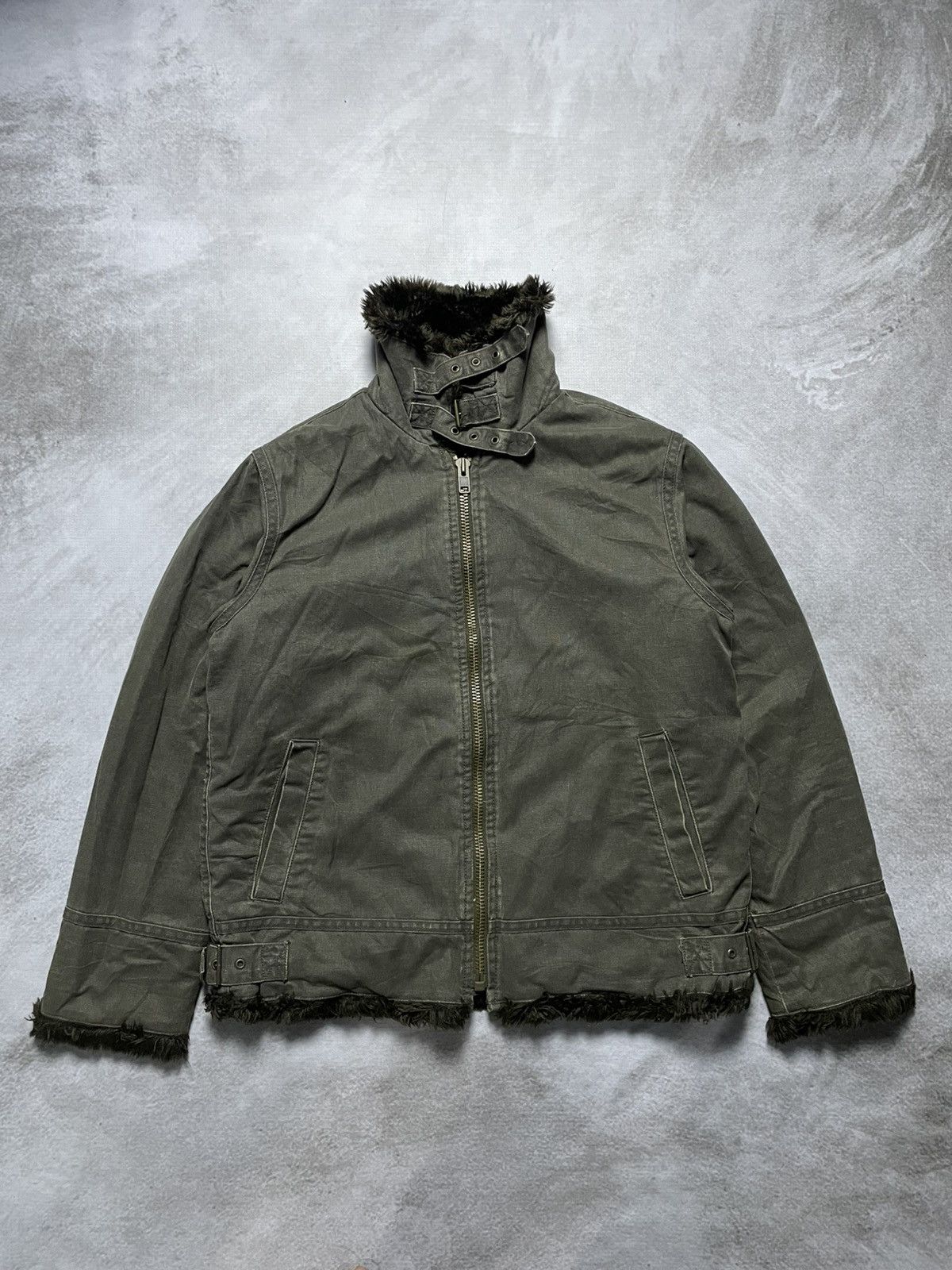 Japanese Brand 2000’s Edwin - Pilot Faux Fur Jacket Size US M / EU 48-50 / 2 - 5 Thumbnail
