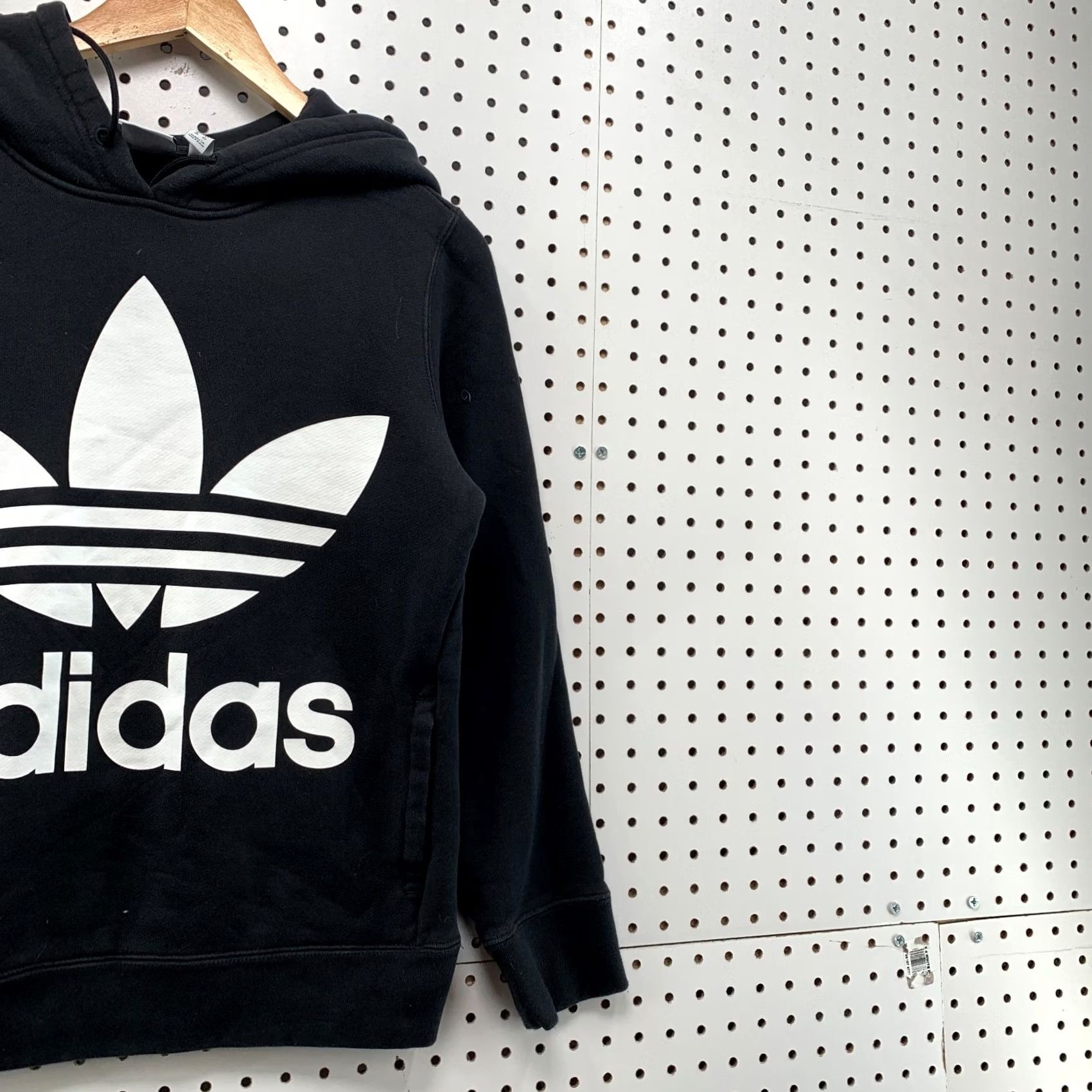 Adidas Adidas Originals Hooded Sweatshirt Black White Trefoil Logo Womens Small XS? Size S / US 4 / IT 40 - 4 Thumbnail