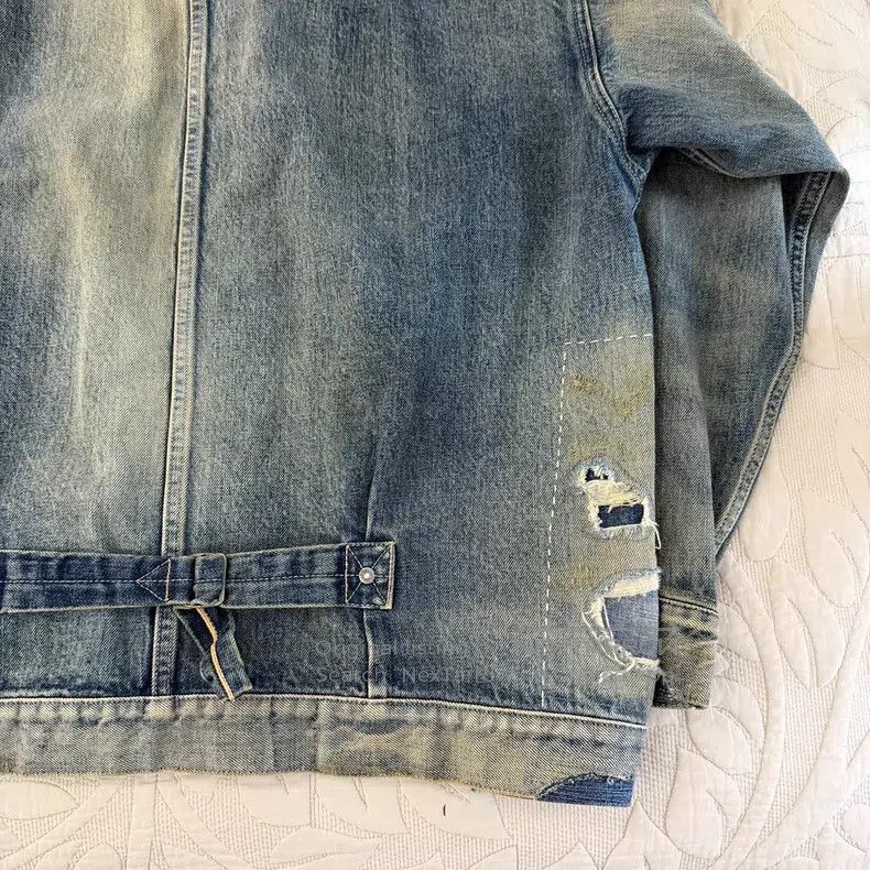 Neighborhood Neighborhood Distressed Denim Jacket Size US L / EU 52-54 / 3 - 8 Thumbnail
