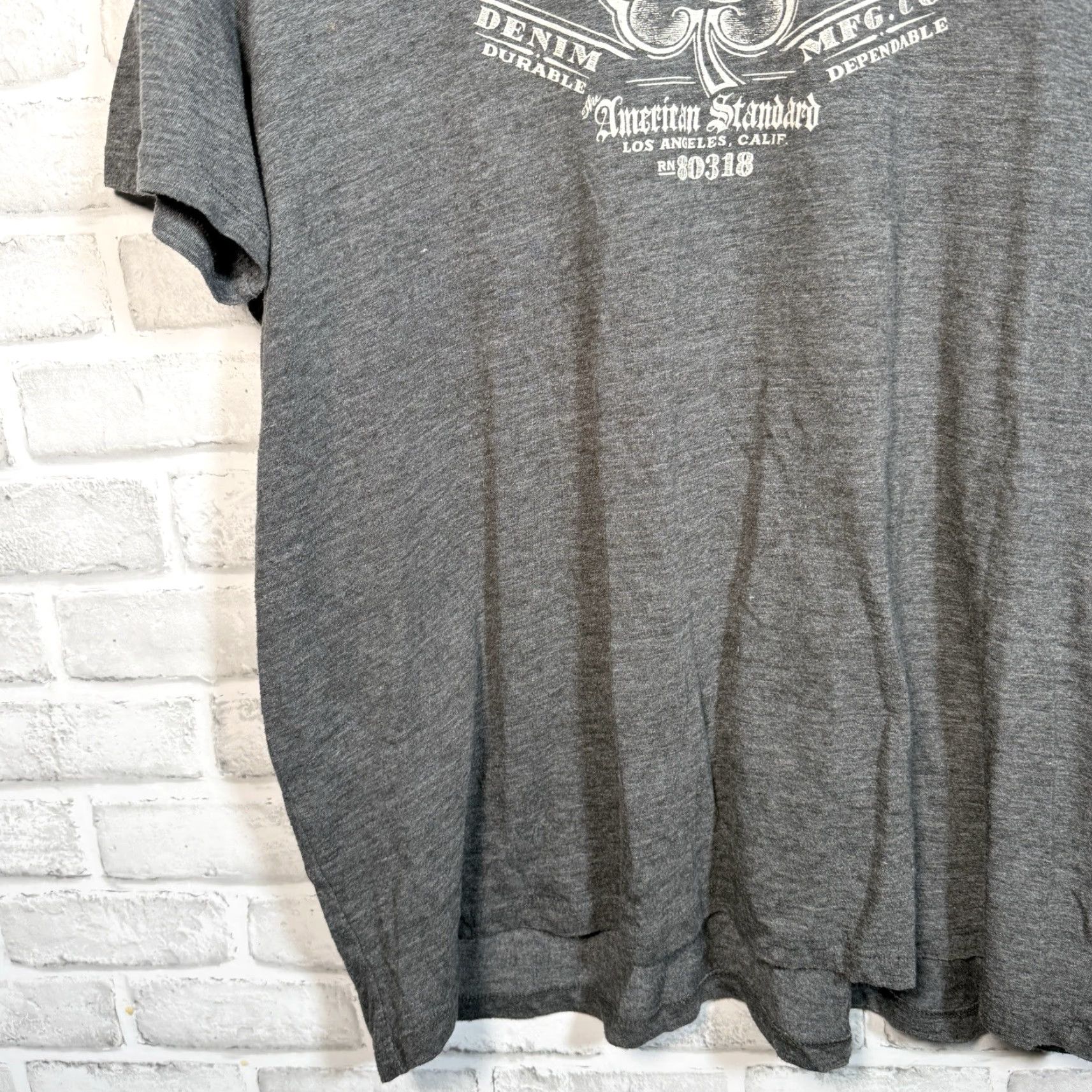 Lucky Brand Lucky Brand Shirt Adult XXL Gray Graphic Casual Mens Size US XXL / EU 58 / 5 - 3 Thumbnail
