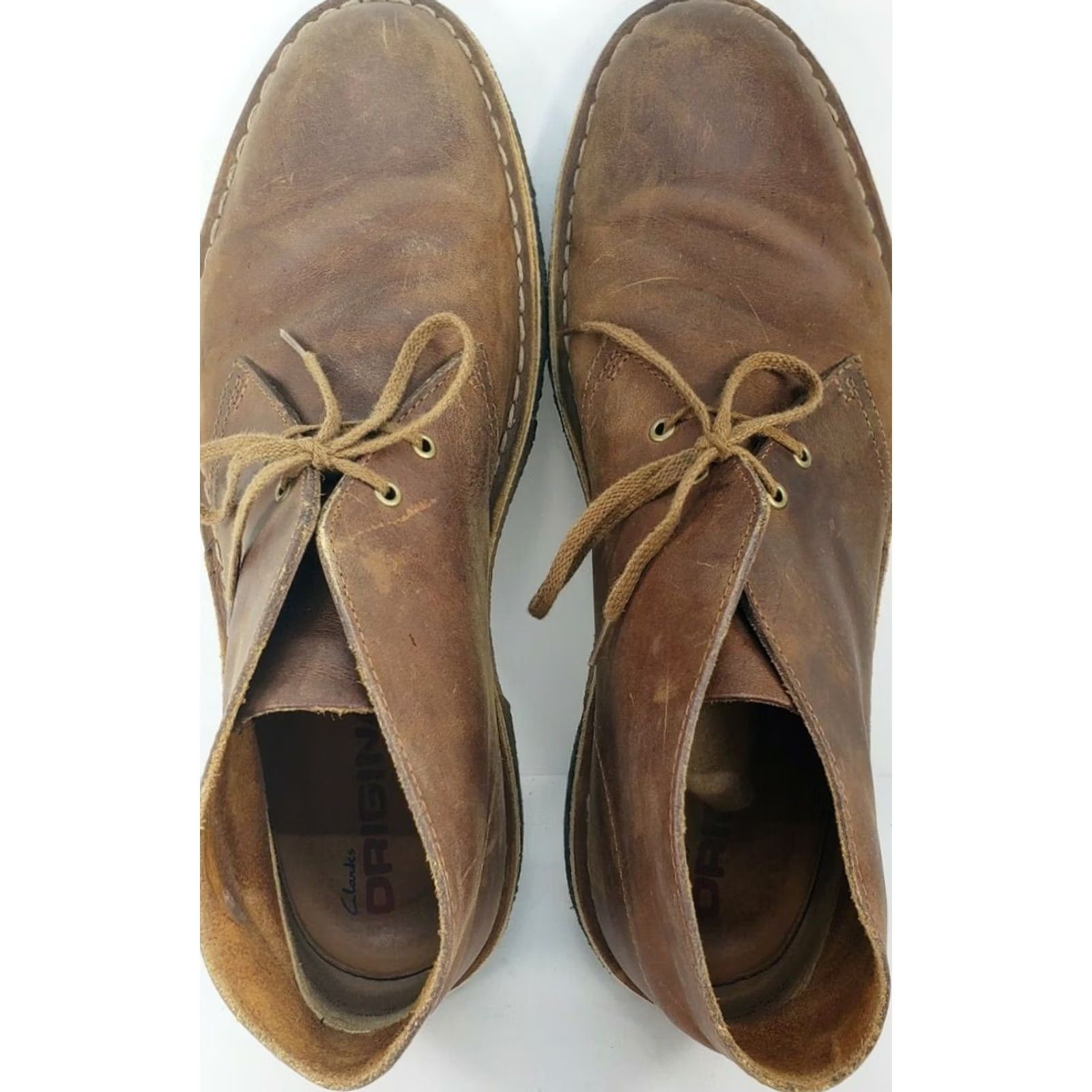 Clarks VINTAGE Clarks Desert Boot Chukka Men's Brown Leather Crepe Sole 11.5 US/11 UK Boots Size US 12 / EU 45 - 7 Thumbnail