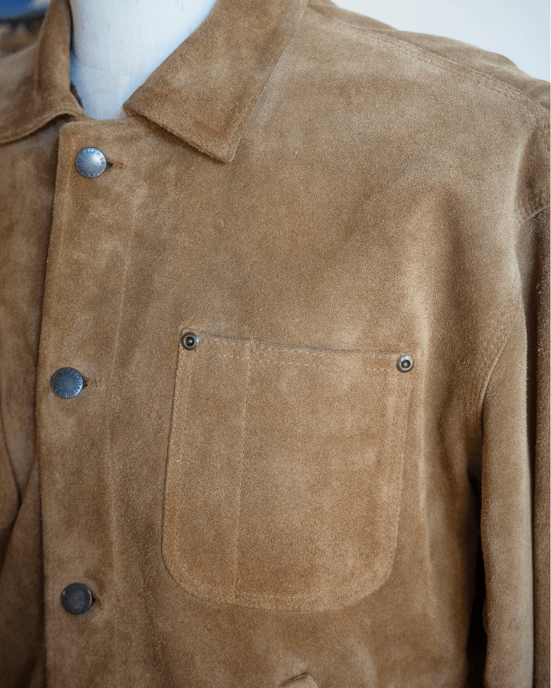 Polo Ralph Lauren 80s Dungarees Suede Jacket Size US M / EU 48-50 / 2 - 5 Thumbnail