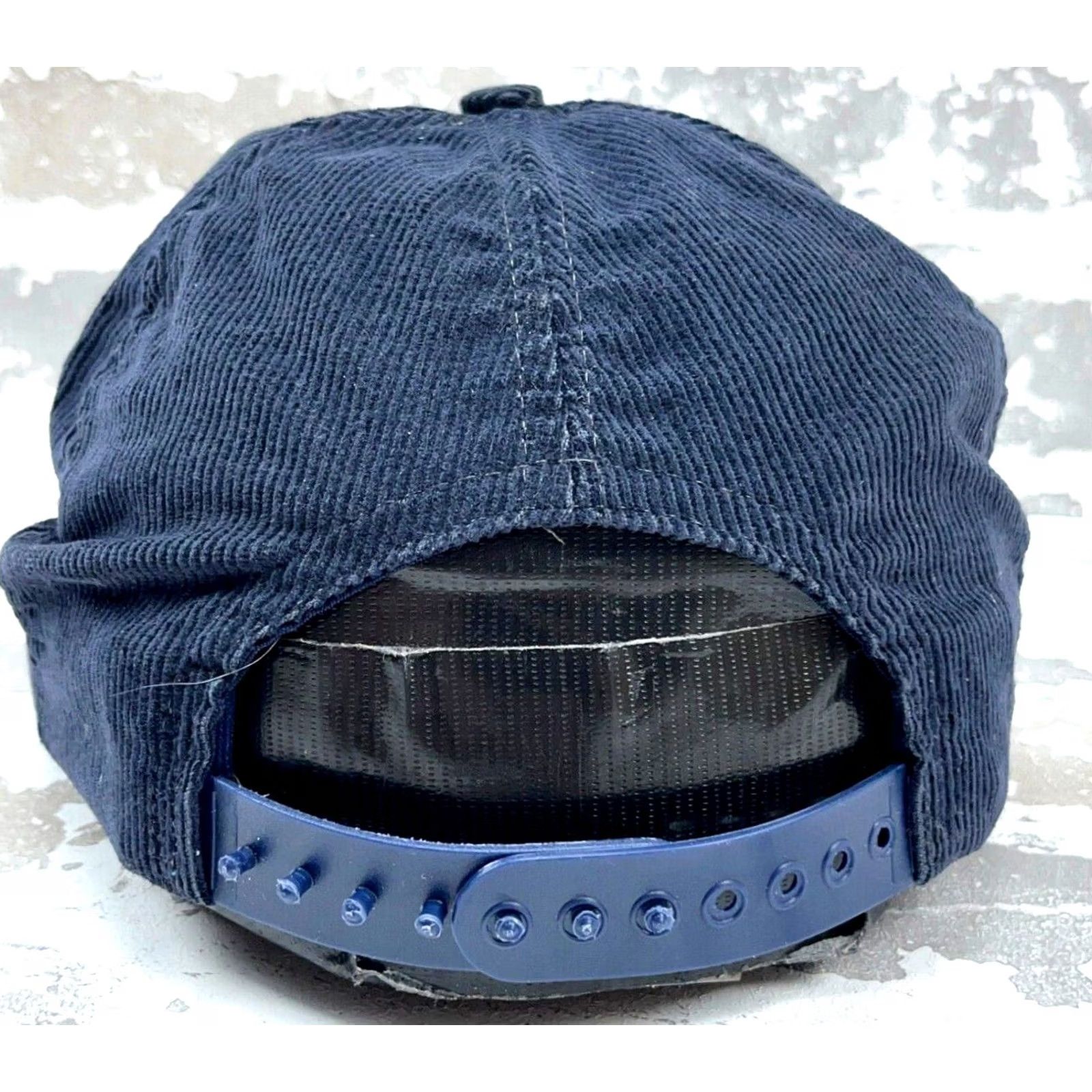Coal VINTAGE AEP Trucker Hat Cap Blue Corduroy Snap Back 80s 90s Fuel Meigs Coal Mine Size ONE SIZE - 2 Thumbnail