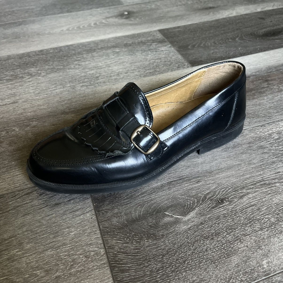 Vintage Vintage 1980s Scott David Tassel Leather Loafers Shoes Black Size US 6 / IT 36 - 9 Thumbnail