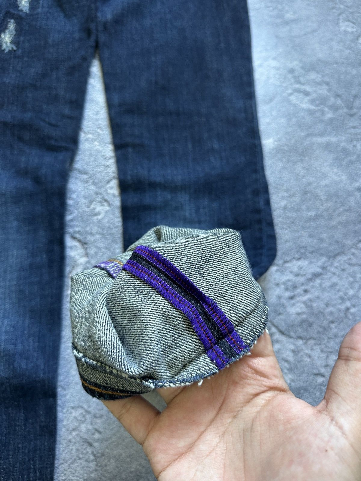 Prps Prps Women’s Purple Selvedge Japan Distressed Jeans Size 28 Size 28" / US 6 / IT 42 - 4 Thumbnail