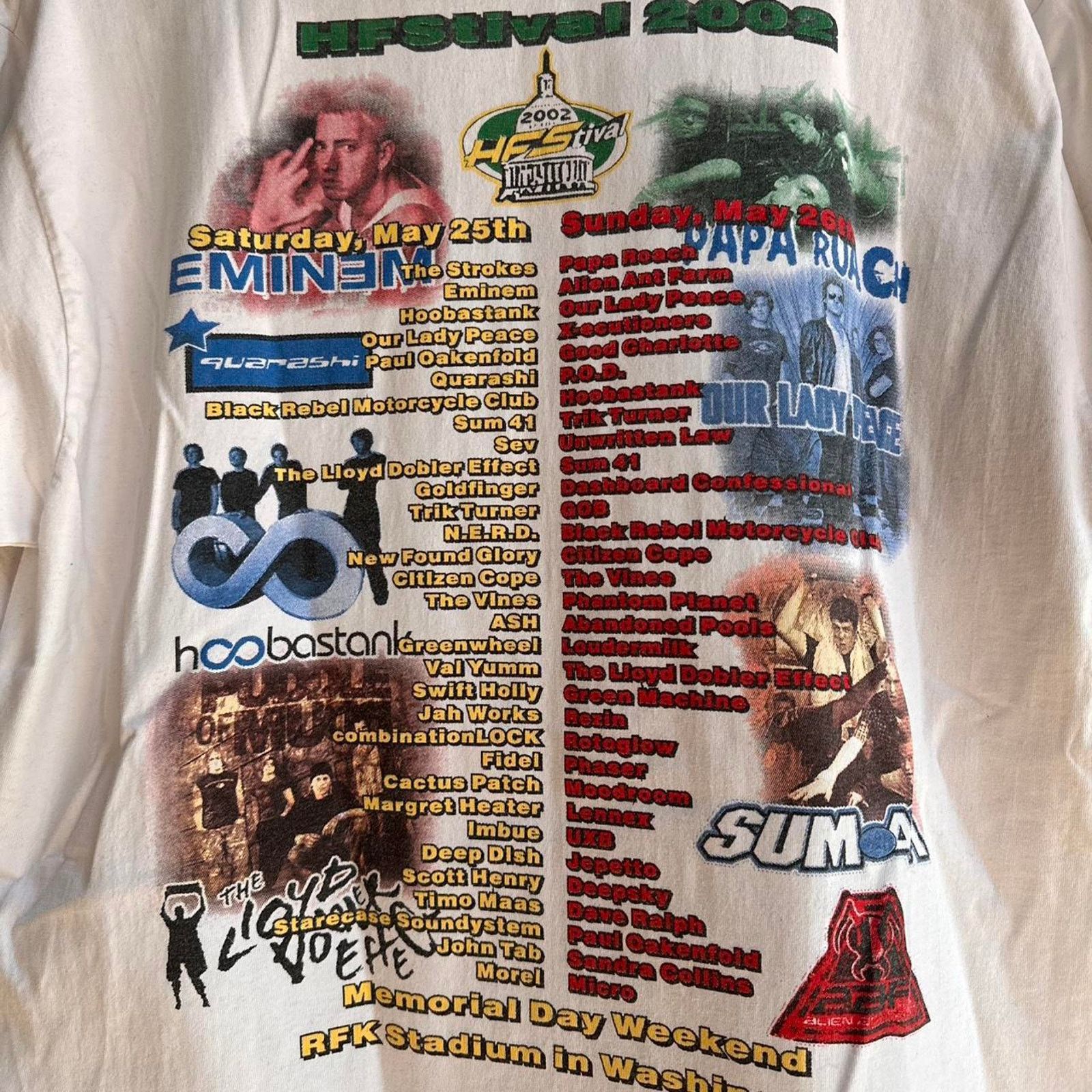 Eminem × Rap Tees × Vintage Vintage 2002 HFST Festival Shirt Size US M / EU 48-50 / 2 - 6 Thumbnail