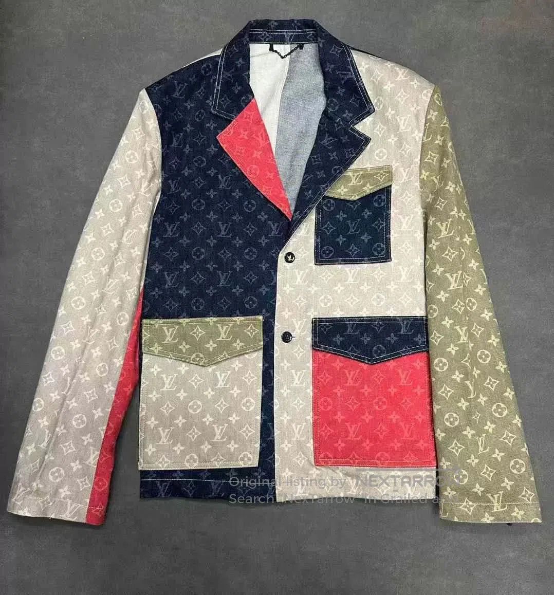 Louis Vuitton Louis Vuitton Denim Patchwork Logo Suit. Size US L / EU 52-54 / 3 - 1 Thumbnail