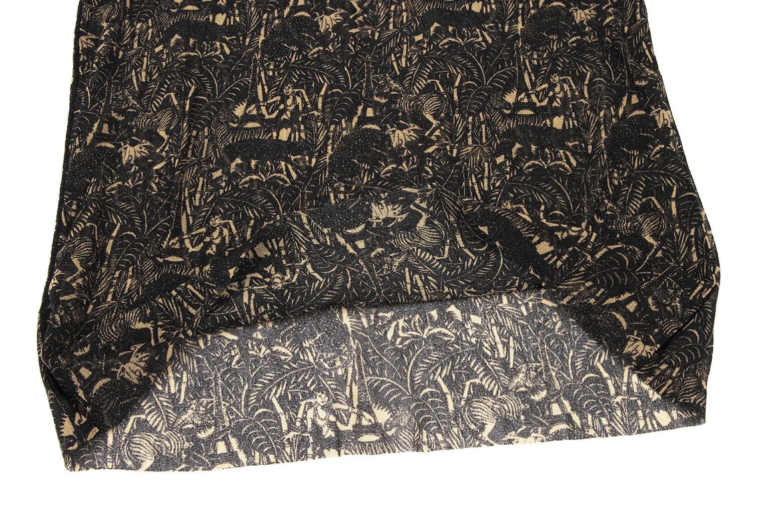 Jean Paul Gaultier Jungle Print Power Net Cut Sew Top in Black Brown Size M Size US M / EU 48-50 / 2 - 7 Thumbnail