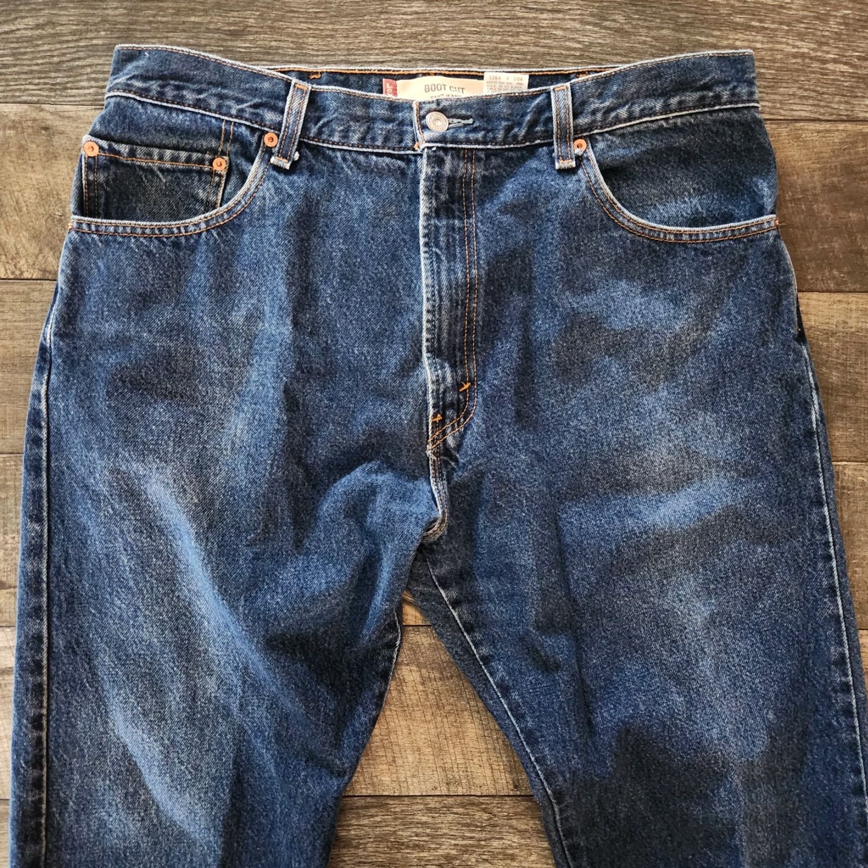Levi's VINTAGE Levi's 517 Jeans Mens 38x32 Blue Bootcut Y2K Dark Wash Cowboy Jeans Mens 38x32 Blue Bootcut Western USA 517 Size US 38 / EU 54 - 3 Thumbnail