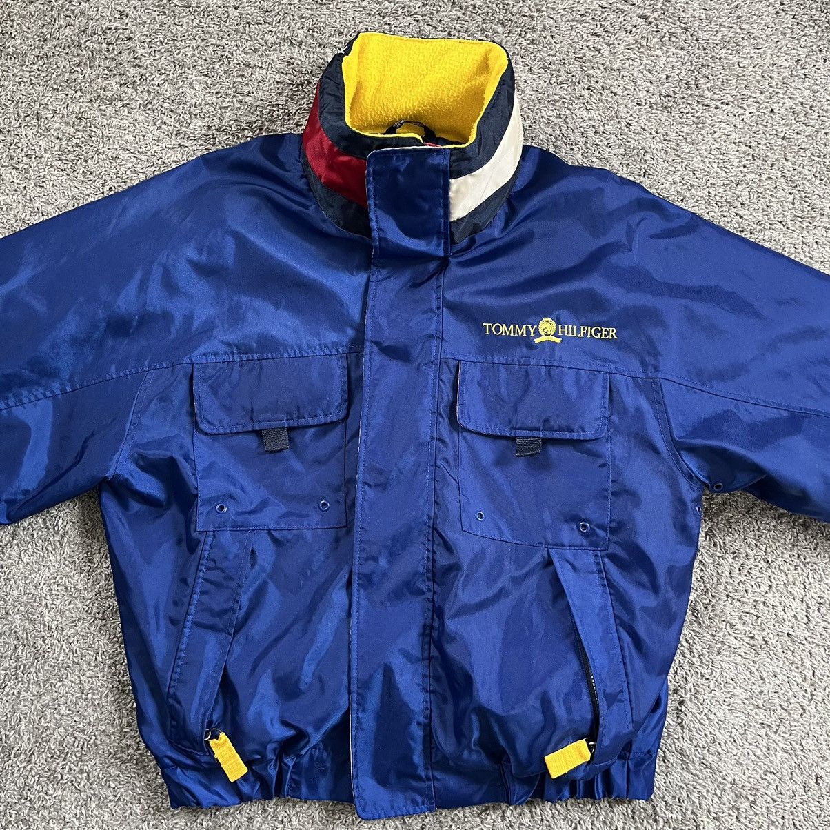 Tommy Hilfiger × Tommy Jeans × Wu-Tang Clan 🔴 Vintage Tommy Hilfiger Jacket Size Large Blue Spell Out Size US L / EU 52-54 / 3 - 8 Thumbnail