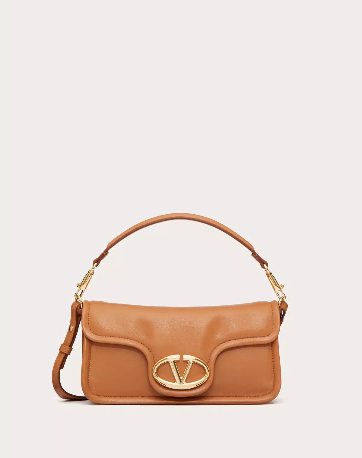 Valentino oc11z0725 Size:OS/Nappa Leather Shoulder Bag in Almond Beige Size ONE SIZE - 1 Thumbnail