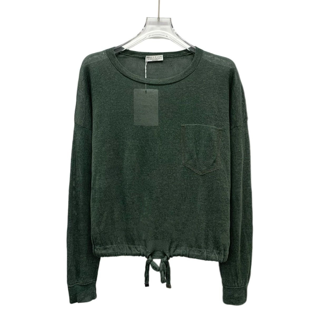 Brunello Cucinelli Brunello Cucinelli Dark Green Long Sleeve Knit Sweater K26WX Size XS / US 0-2 / IT 36-38 - 1 Thumbnail