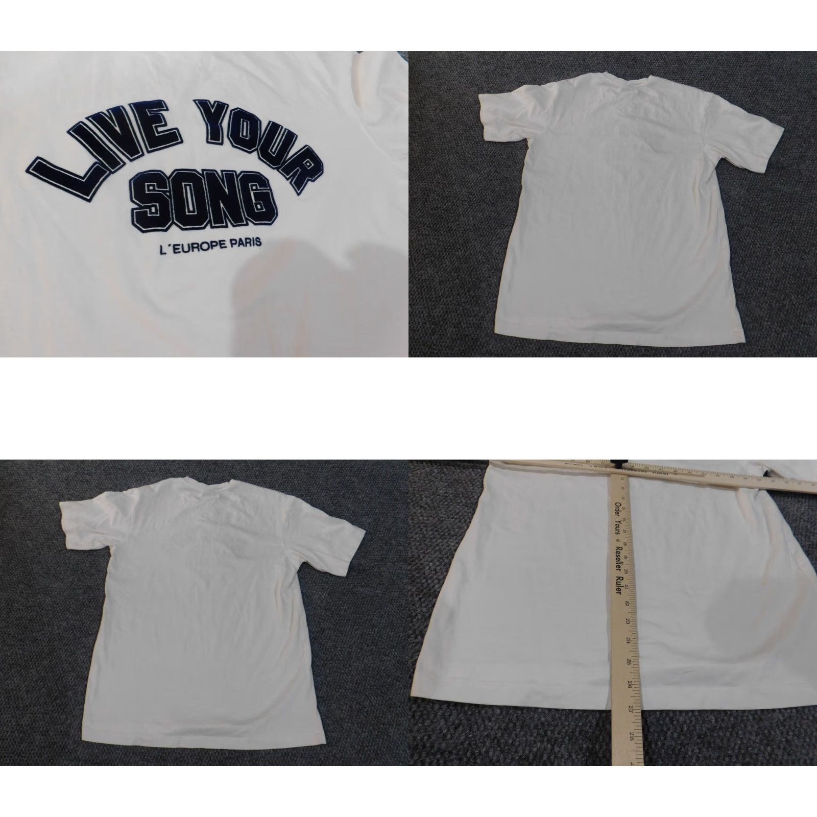 Zara Zara Shirt Mens Small White Paris Retro Classic Crew Neck Cotton Knit T-Shirt Short Sleeve City Stretch Size US S / EU 44-46 / 1 - 8 Thumbnail