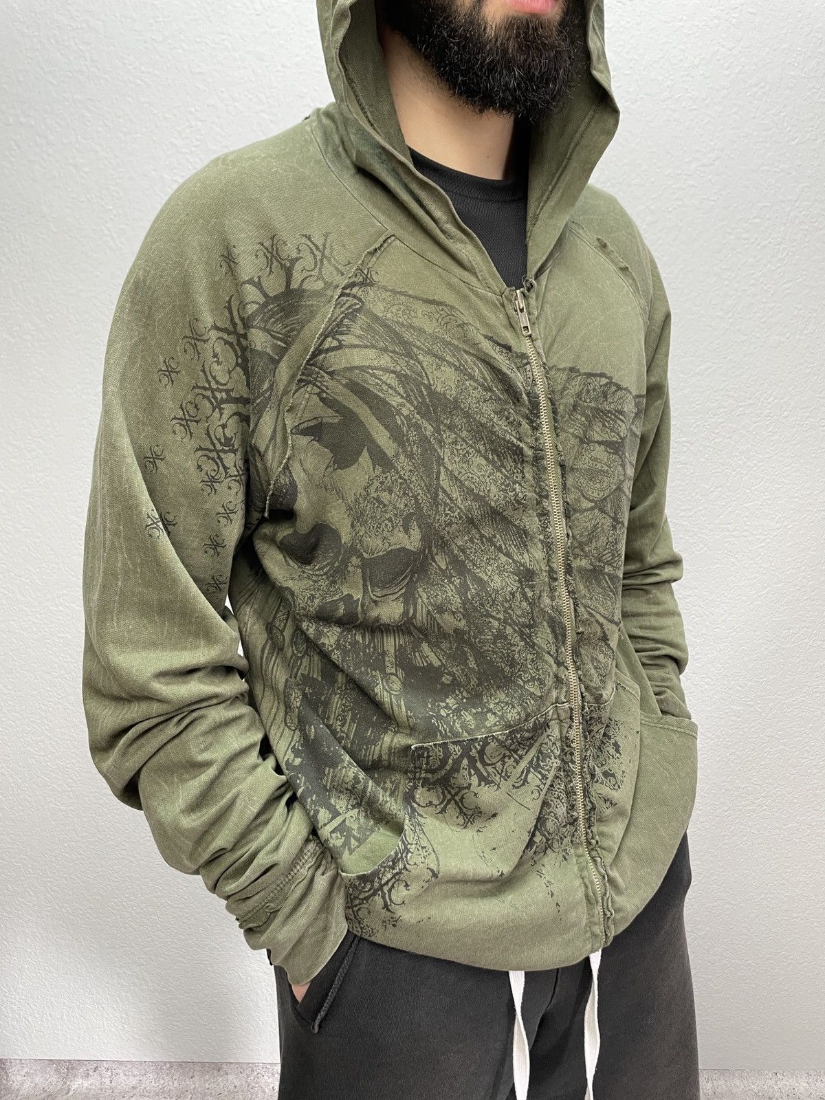 Vintage Y2K Xtreme Couture Light Zip Hoodie Affliction Type
