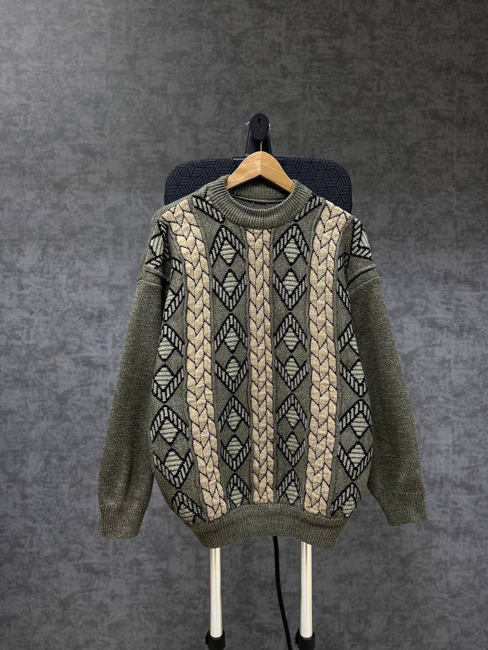 Coogi × Vintage Vintage Avant Garde Coogi Style Knit Sweater Green Size US M / EU 48-50 / 2 - 6 Thumbnail