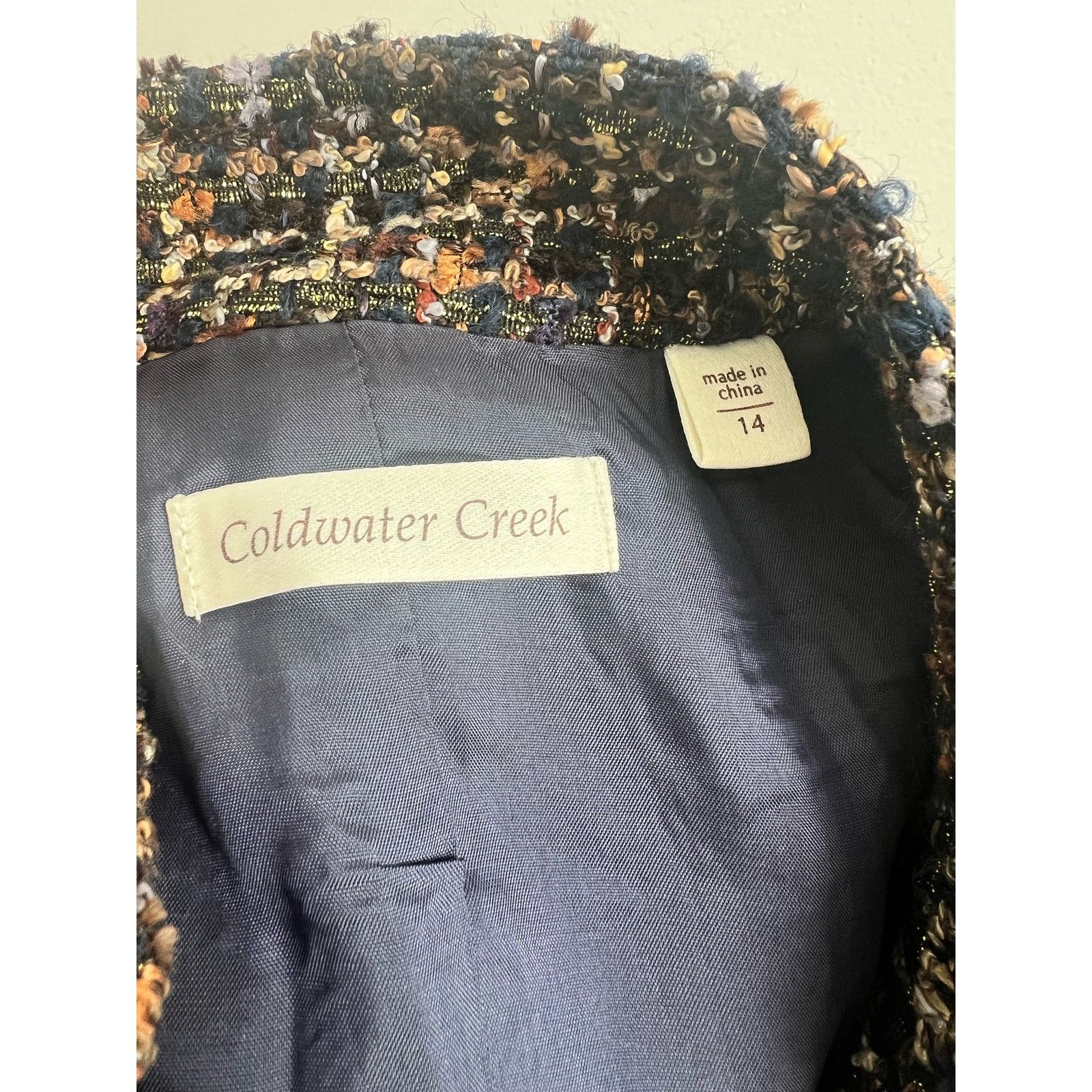 Coldwater Creek Coldwater Creek Multicolor Tweed Jacket Size 14 Size XL / US 12-14 / IT 48-50 - 6 Thumbnail