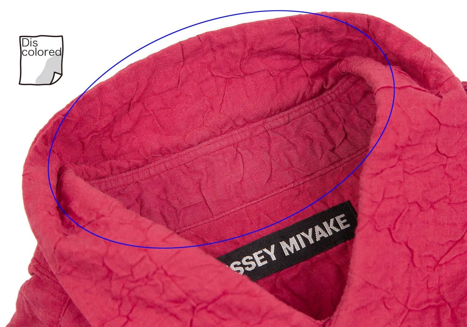 Issey Miyake Cotton Wrinkle Pleats Shirt in Red Size US L / EU 52-54 / 3 - 4 Thumbnail