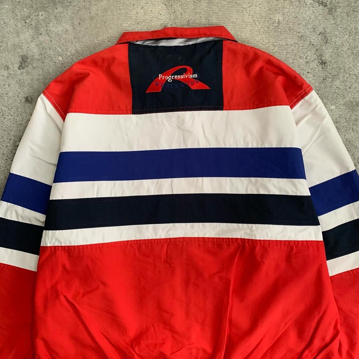 Vintage Vintage windbreaker jaket 3tone rapido Size US L / EU 52-54 / 3 - 4 Thumbnail