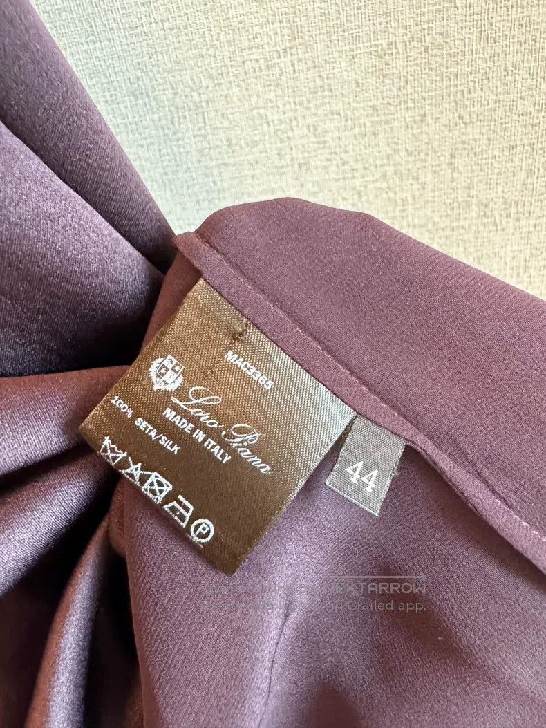 Loro Piana Loro Piana Dark purple satin silk top with a flowing ribbo Size M / US 6-8 / IT 42-44 - 5 Thumbnail