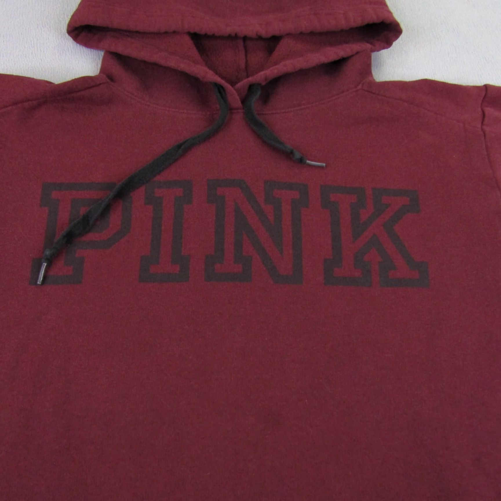 Victoria's Secret VINTAGE Victoria's Secret PINK Hoodie Shirt Womens Medium Red Pullover Sweatshirt Logo Knit Hooded Pockets 90s 00s Womens Size M / US 6-8 / IT 42-44 - 5 Thumbnail