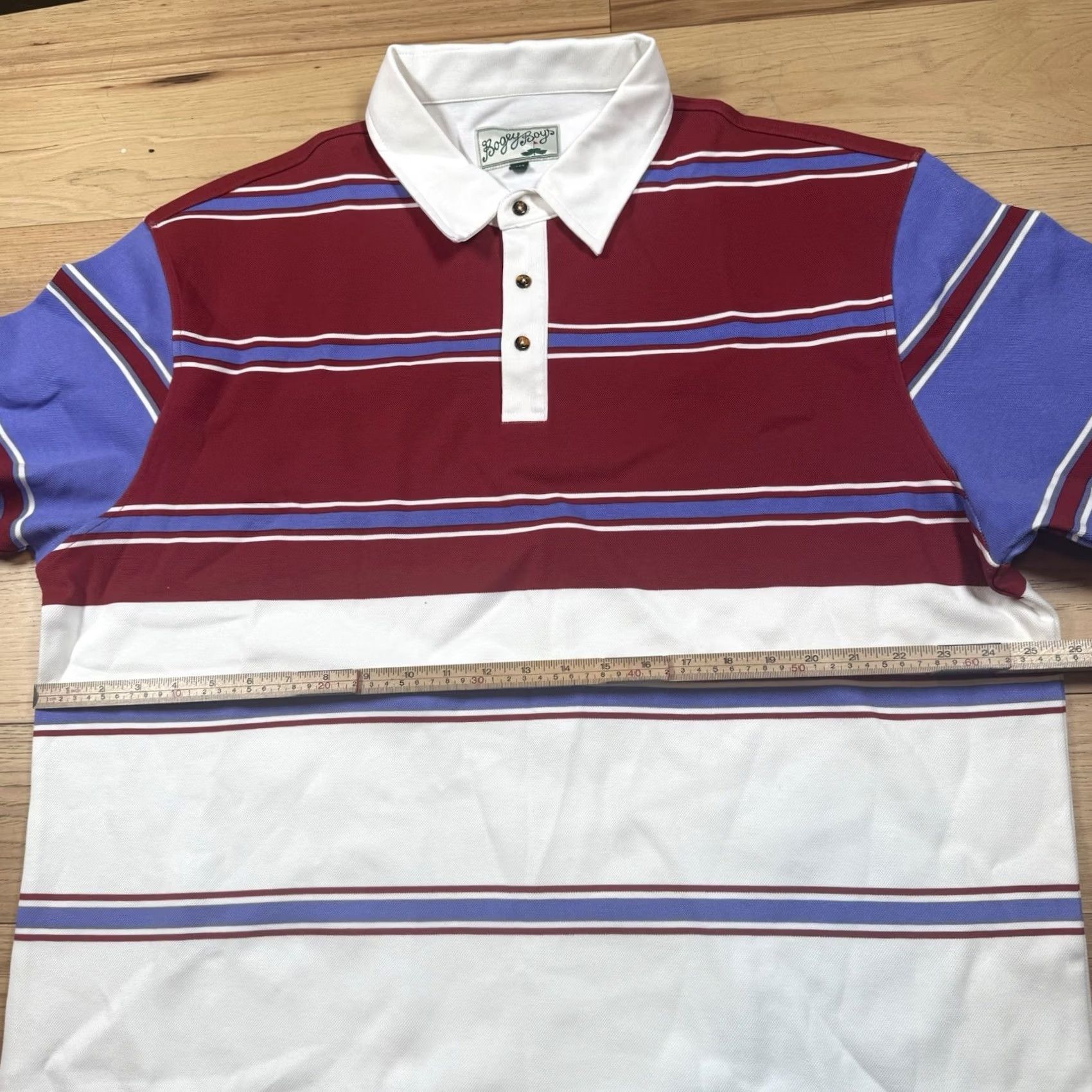 Vintage Bogey Boys Polo Shirt Mens 3XL Red Striped Golf Short Sleeve NWOT Casual Shirt Mens Size US XXL / EU 58 / 5 - 5 Thumbnail