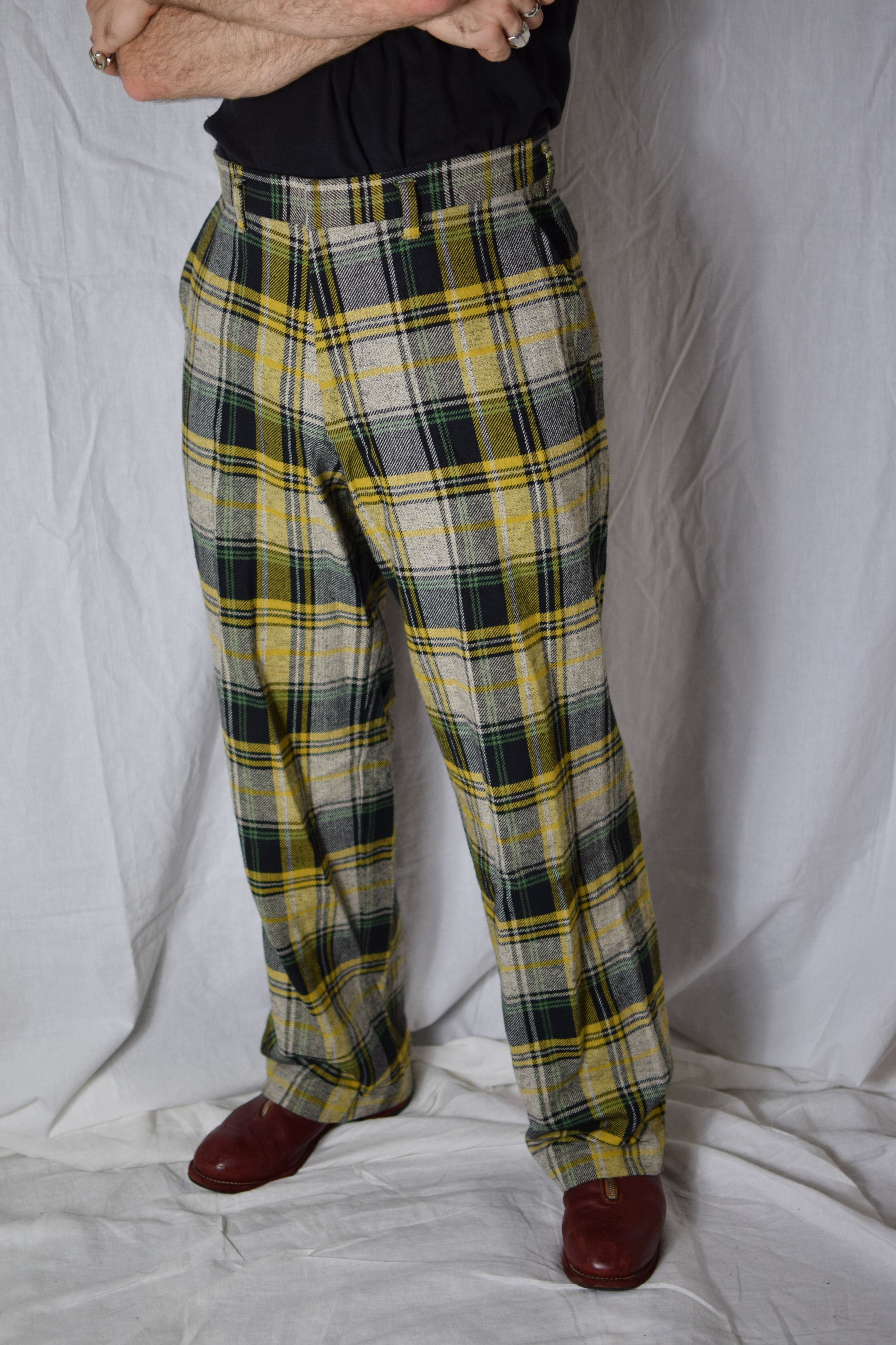 Yohji Yamamoto Yohji Yamamoto 80's Archive Check Pants Size US 32 / EU 48 - 4 Thumbnail