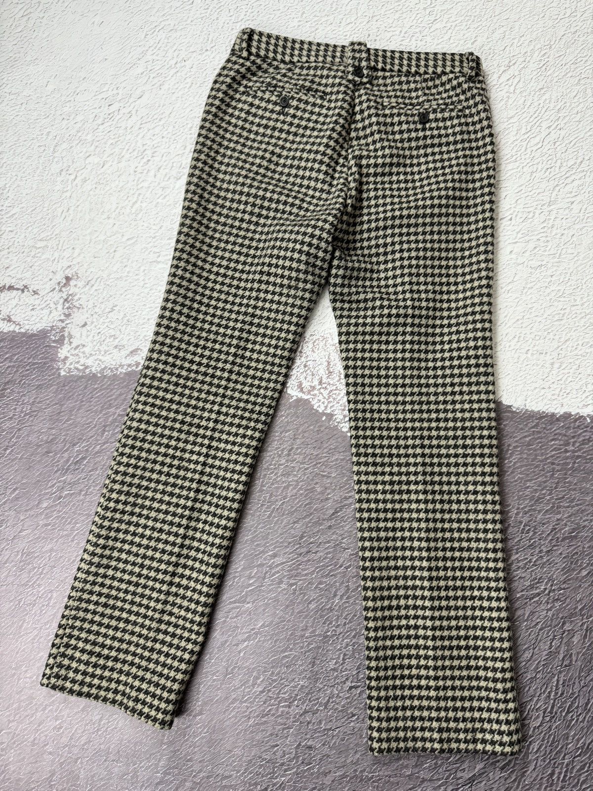 Bally Bally Wool Gray houndstooth casual classic pants Size US 30 / EU 46 - 2 Thumbnail