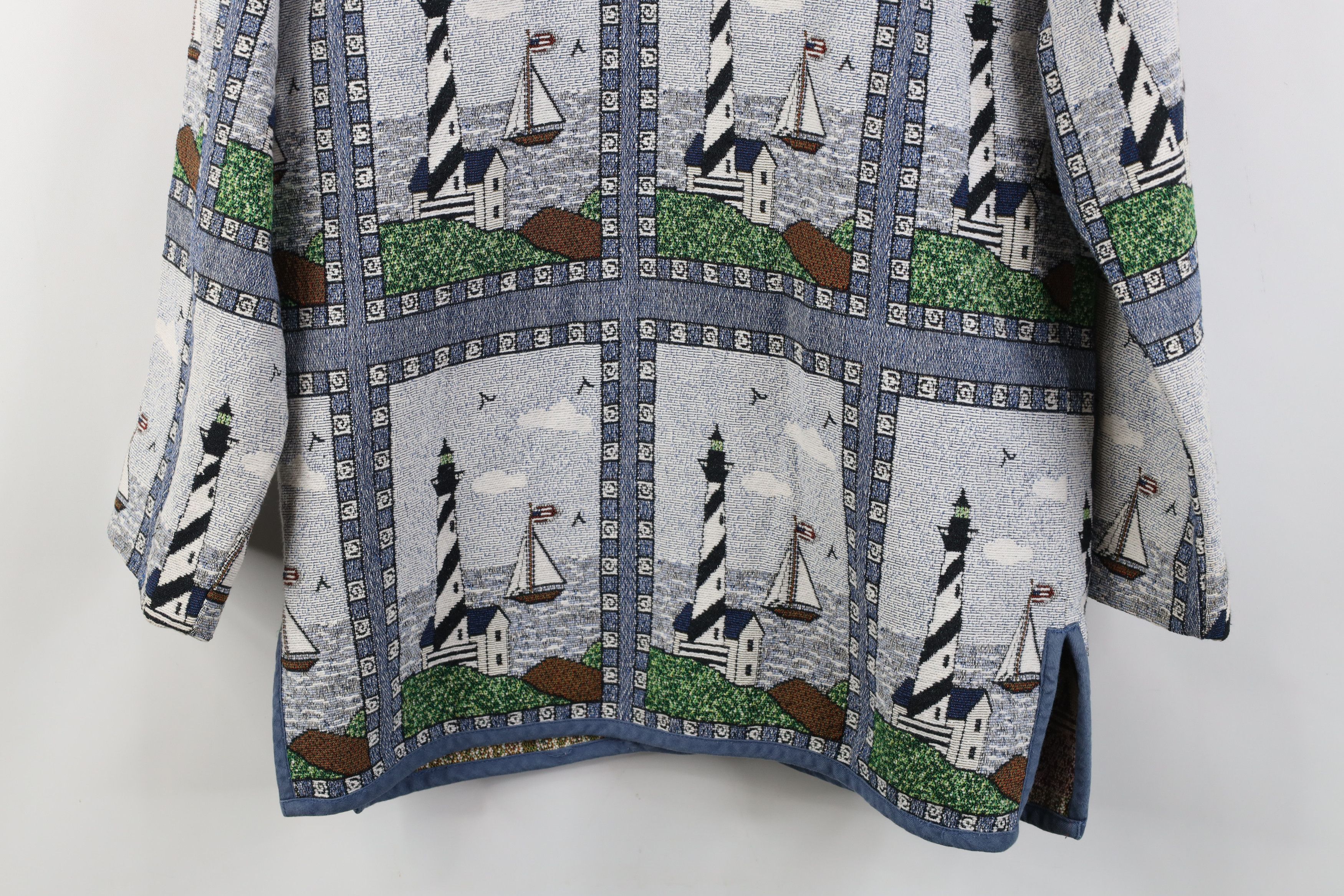 Vintage Vintage 90s Streetwear Lighthouse Needlepoint Jacket Size M / US 6-8 / IT 42-44 - 16 Thumbnail