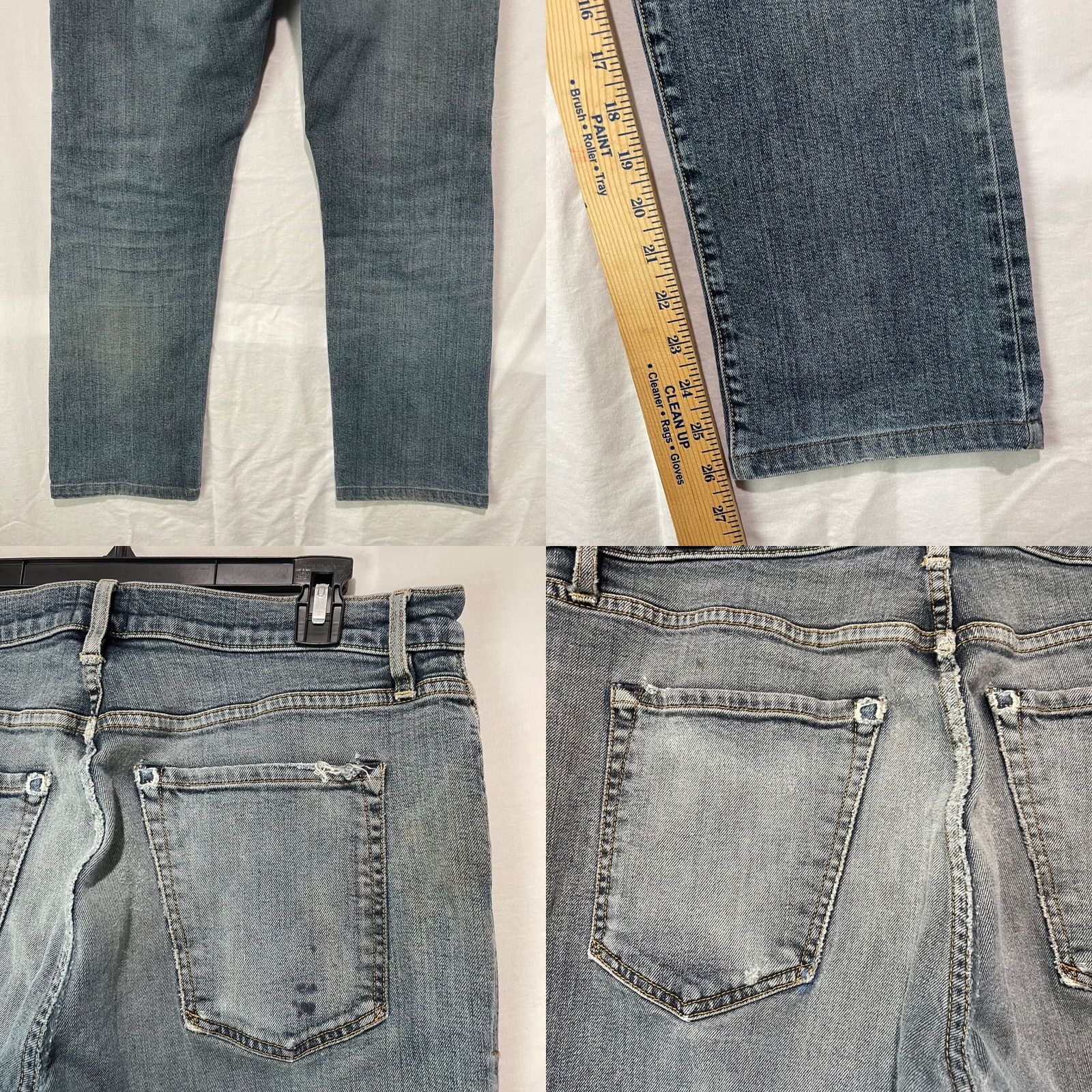 Flint And Tinder Flint And Tinder Jeans Mens 34x32 Slim Fit Straight Leg Distressed 5-Pocket Denim Blue 34x32 Fits 33x27 Mens Jeans Size US 34 / EU 50 - 9 Thumbnail