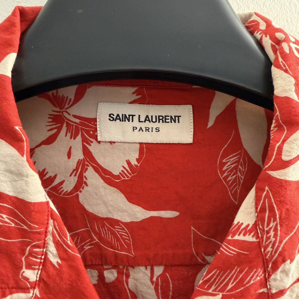 Saint Laurent Paris SS16 Viscose Floral Shirt Size US L / EU 52-54 / 3 - 2 Thumbnail