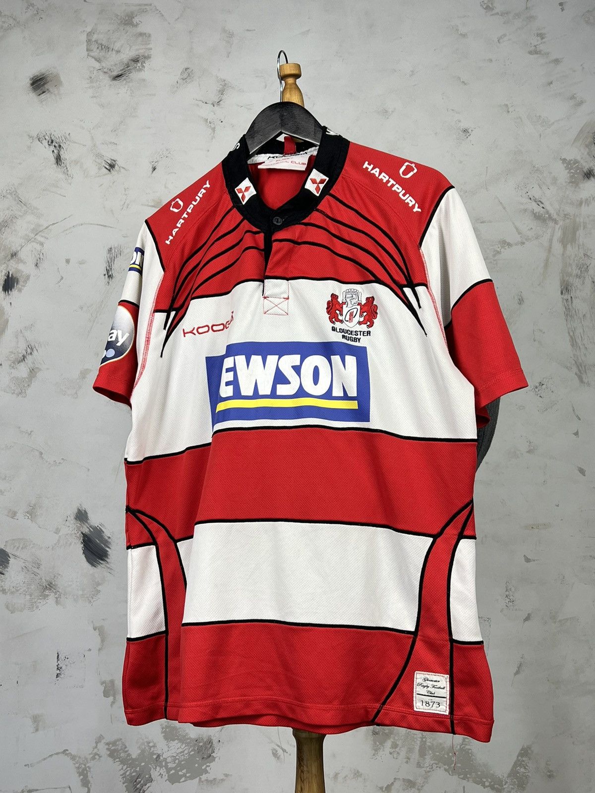 Vintage Vintage Gloucester KooGa Rugby Home Jersey Mitsubishi L - XL Size US XL / EU 56 / 4 - 1 Thumbnail