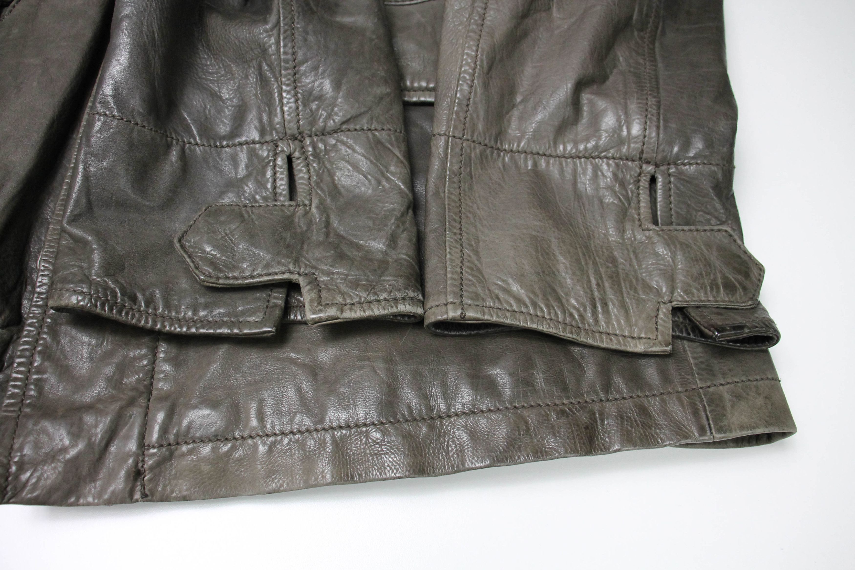 Tommy Hilfiger TOMMY HILFIGER Leather Jacket Men's XL Lined Zip Brown Size US XL / EU 56 / 4 - 6 Thumbnail
