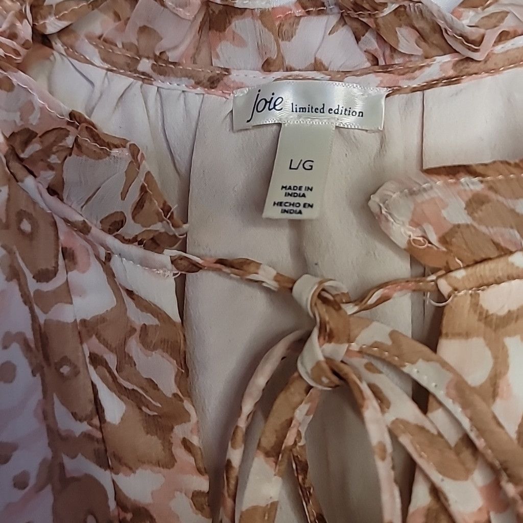 Joie NWT Limited Edition Joie brushed clay print peasant blouse L Size L / US 10 / IT 46 - 7 Thumbnail