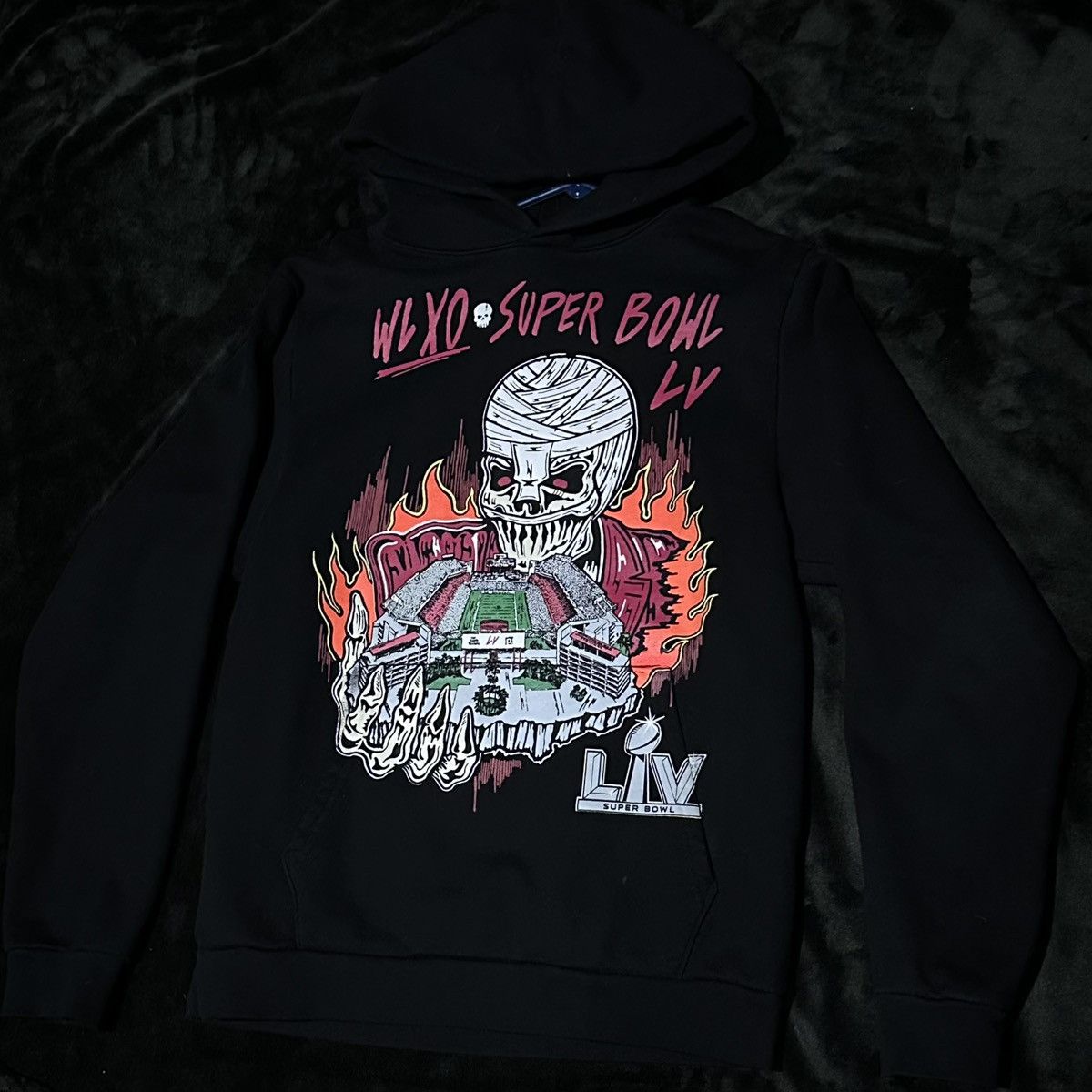 image of Nfl x The Weeknd × Warren Lotas Xo Super Bowl Lv Hoodie in Black, Men's (Size Small)