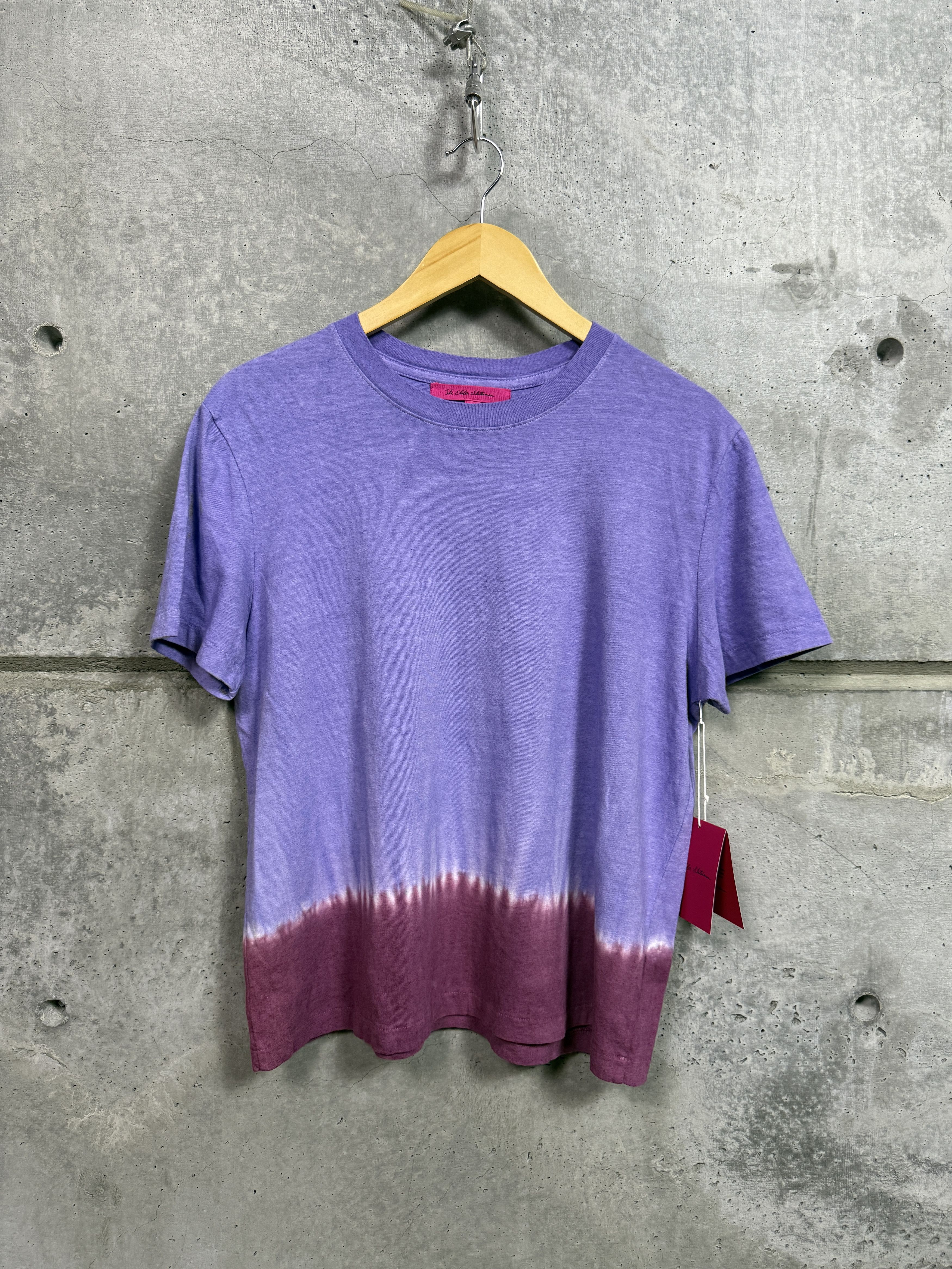 The Elder Statesman $325 The Elder Statesman Cotton Linen Blend Dipped Tee Size M / US 6-8 / IT 42-44 - 1 Thumbnail