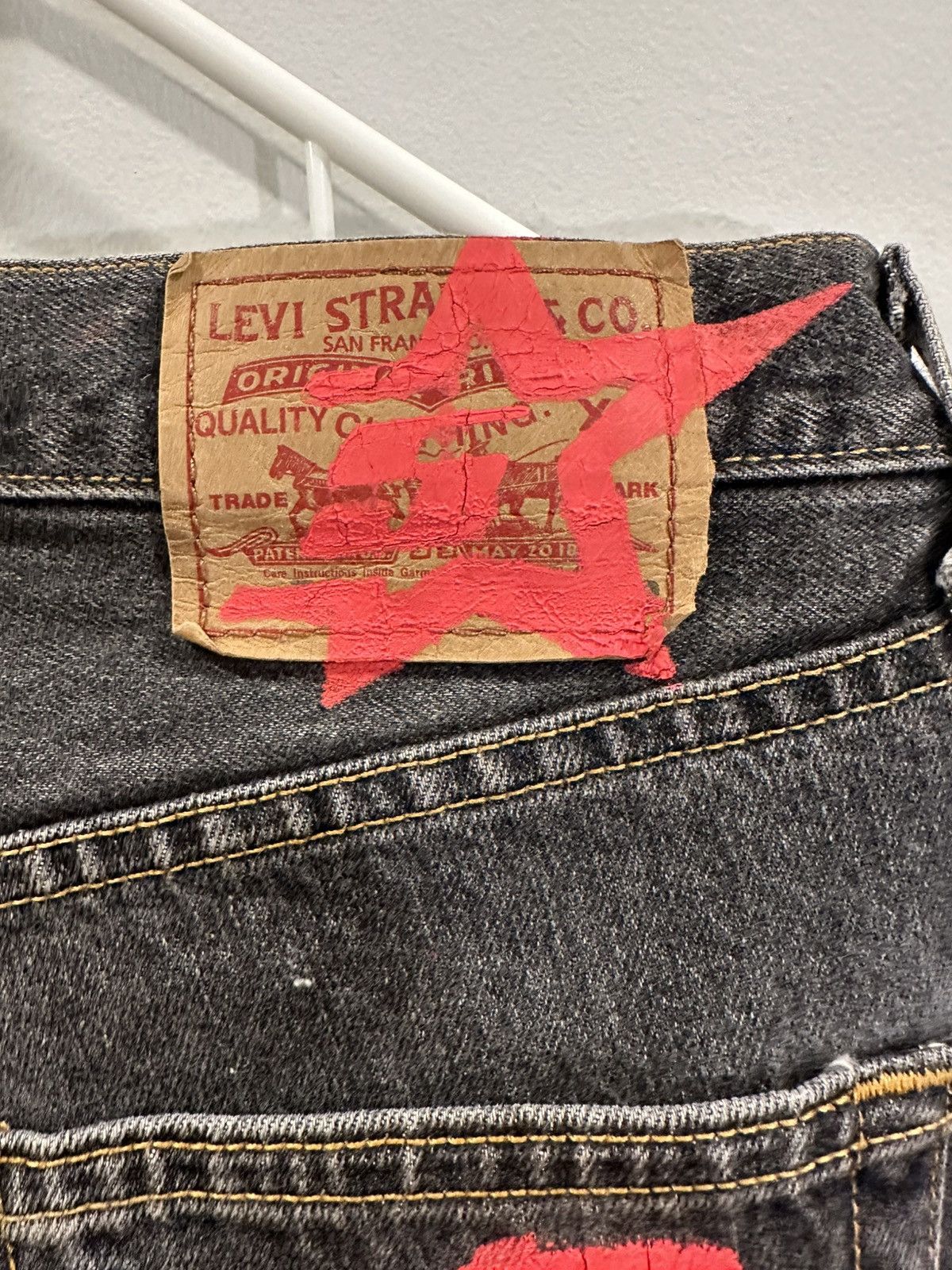 Sp5der Spider Worldwide Painted Moto Jeans Size US 32 / EU 48 - 5 Thumbnail