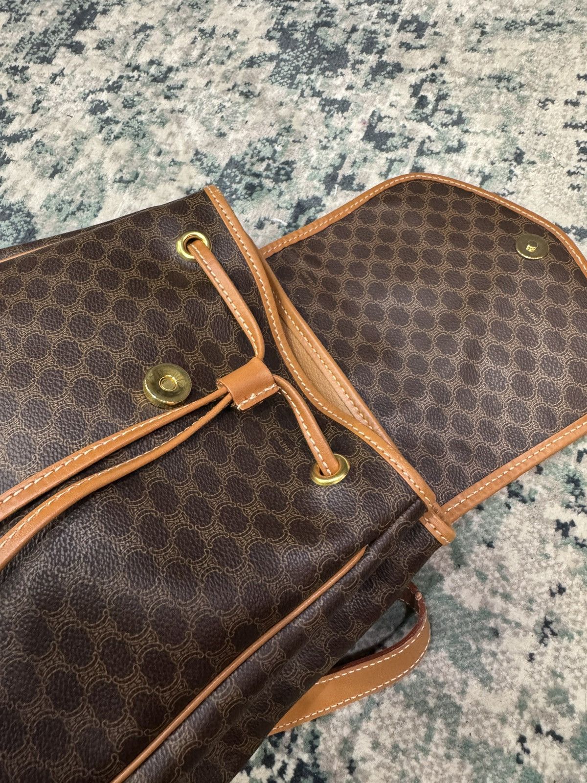 Celine CELINE C.E06-2 MACADAM MONOGRAM COATED FABRIC BAGPACK Size ONE SIZE - 8 Thumbnail