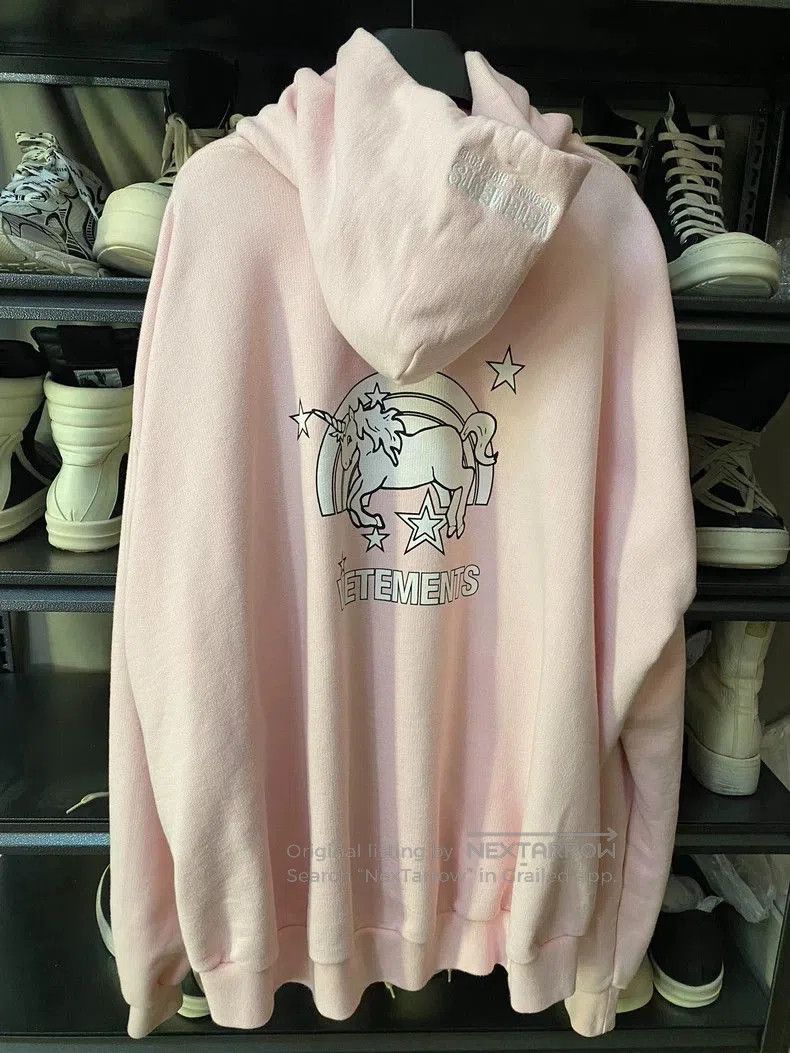 Vetements Vetements Pink Unicorn Hoodie. Size US XS / EU 42 / 0 - 3 Thumbnail