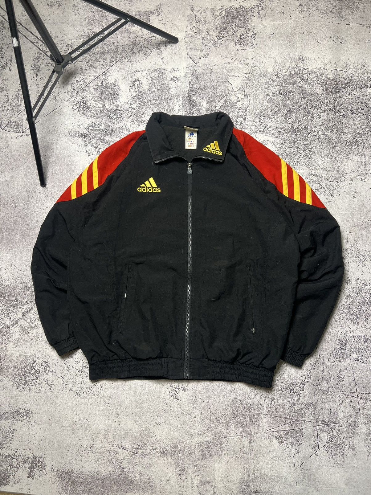 Pre-owned Adidas X Vintage 90's Adidas Track Jacket In Black