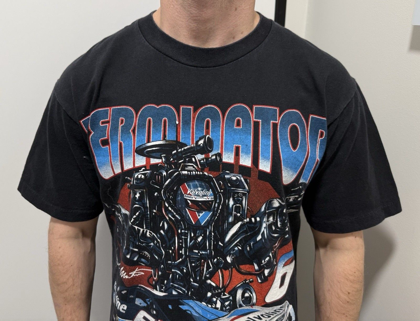 NASCAR Vintage Mark Martin Terminator T-Shirt Nascar Single Stitch Size US L / EU 52-54 / 3 - 4 Thumbnail