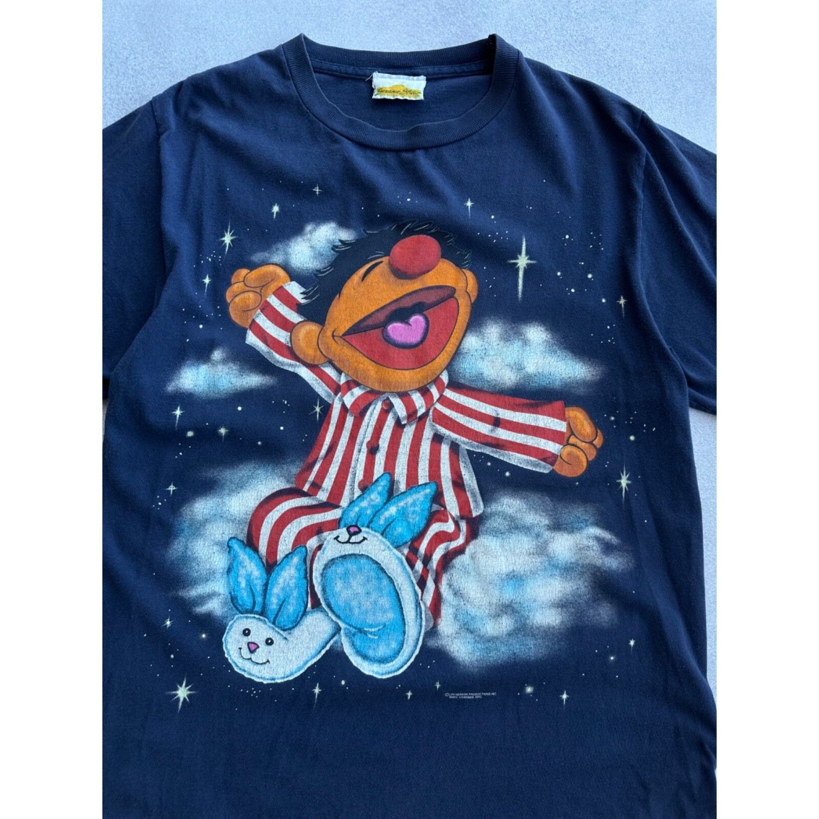 Vintage Sesame Street Ernie in pajamas Vtg Jim Henson doublesided Size US L / EU 52-54 / 3 - 6 Thumbnail