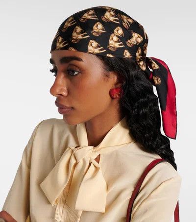 Valentino o1B3y1r0426 Size: OS / Petit Charles Silk Scarf Multicolor Size ONE SIZE - 4 Thumbnail