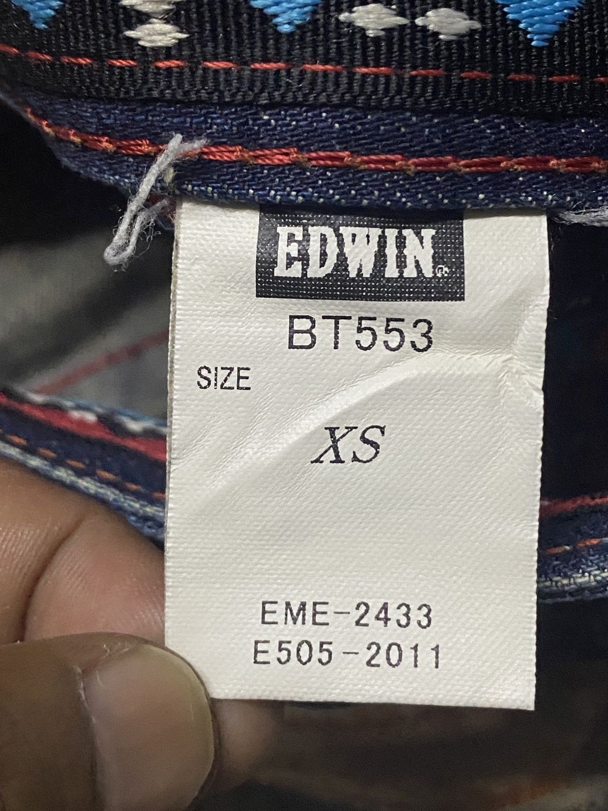 Edwin Vintagw Japanese Edwin 503 Blue Trip Mud Wash Skinny Jeans Size US 29 - 17 Thumbnail