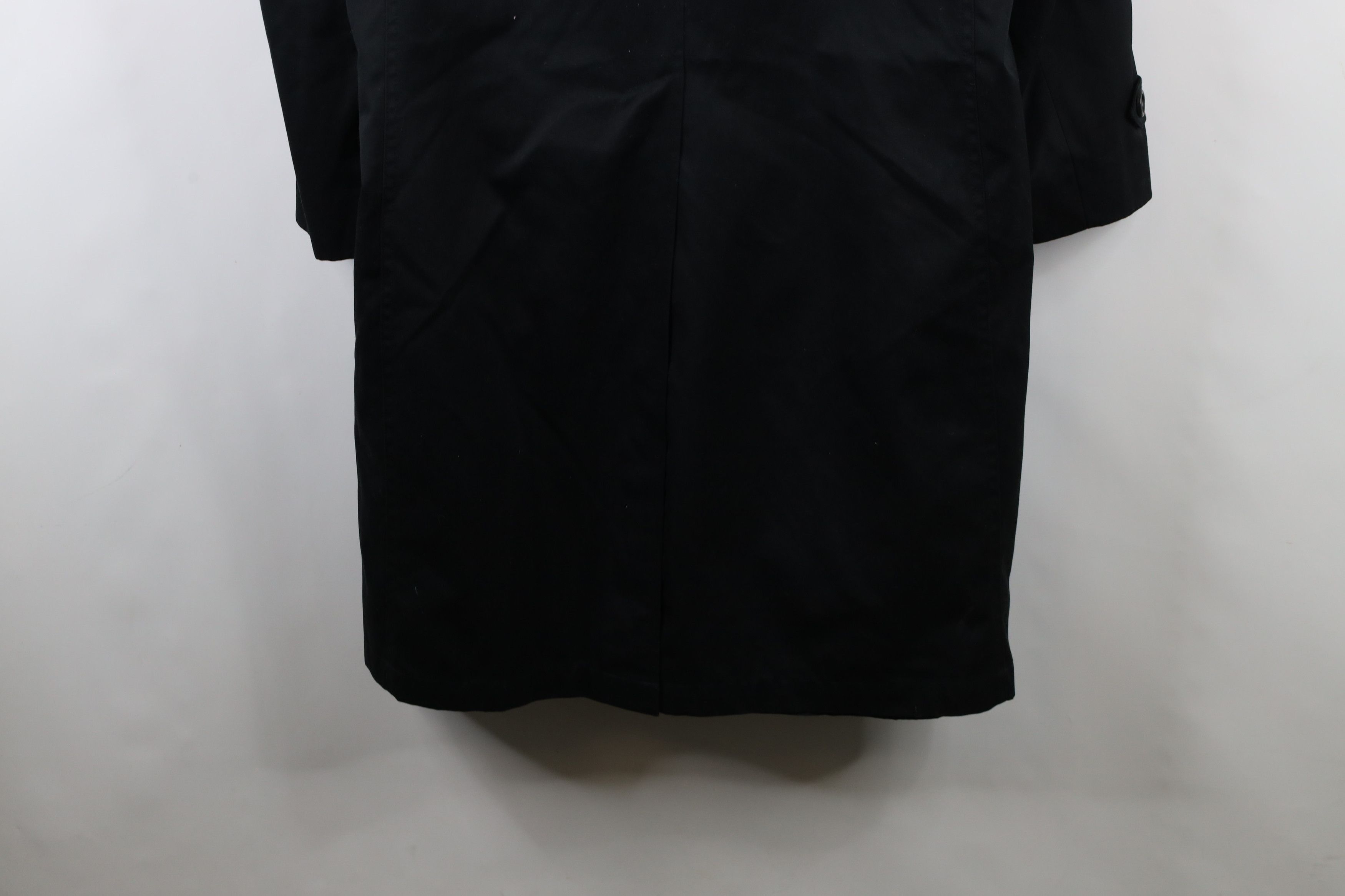 Vintage Vintage 90s Streetwear Breasted Trench Coat Jacket Black Size US XL / EU 56 / 4 - 17 Thumbnail