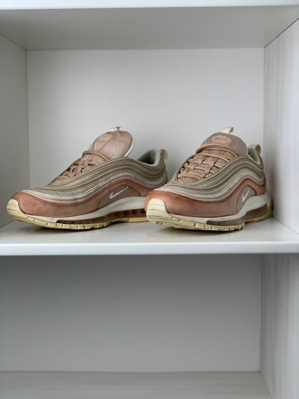 Nike Nike Air Max 97 Sneakers Premium Particle Beige Rush Pink Size US 11.5 / EU 44-45 - 2 Thumbnail