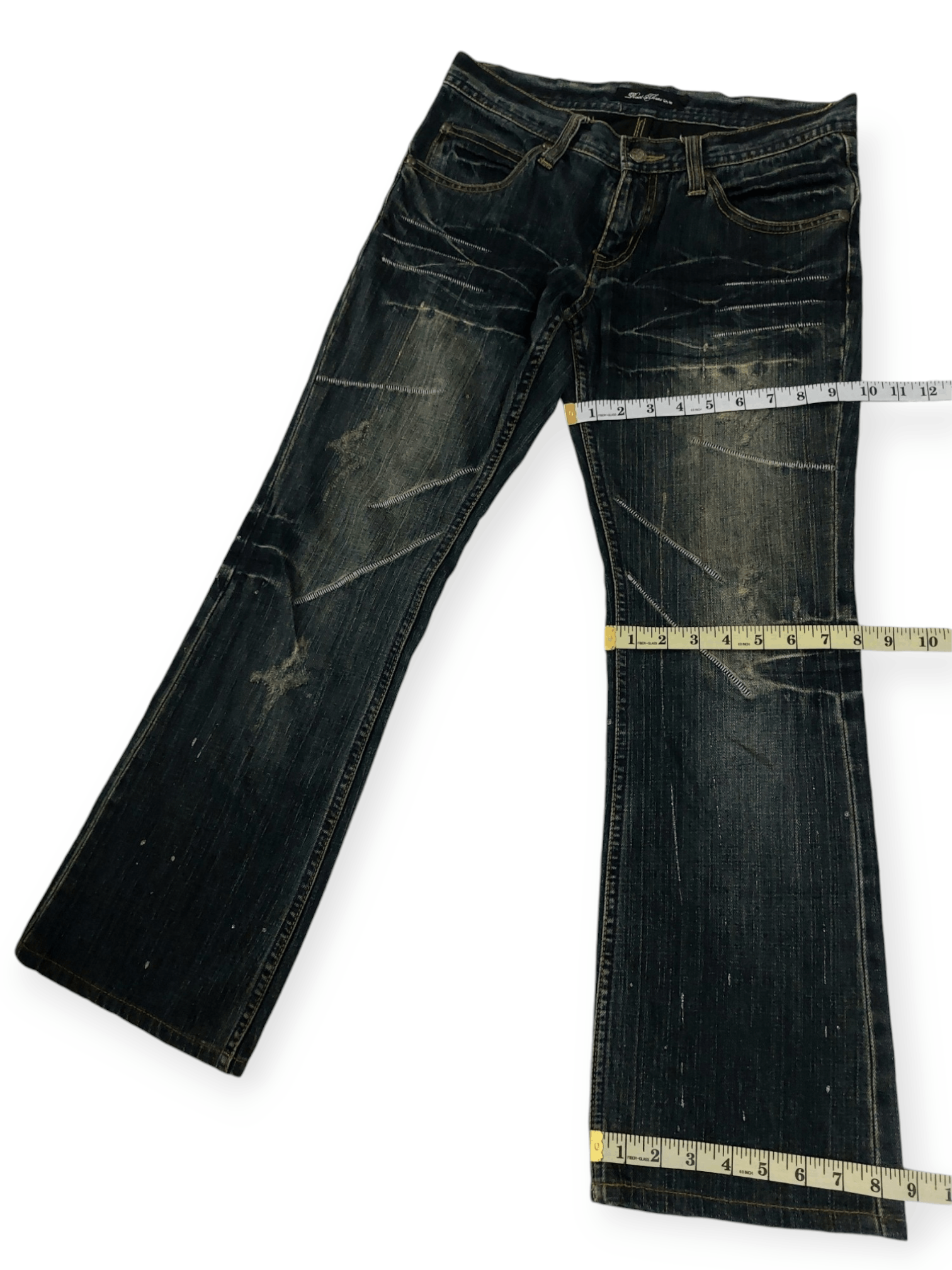 Designer 🔥 Flare Punk Root Three Style Denim Size US 30 / EU 46 - 12 Thumbnail