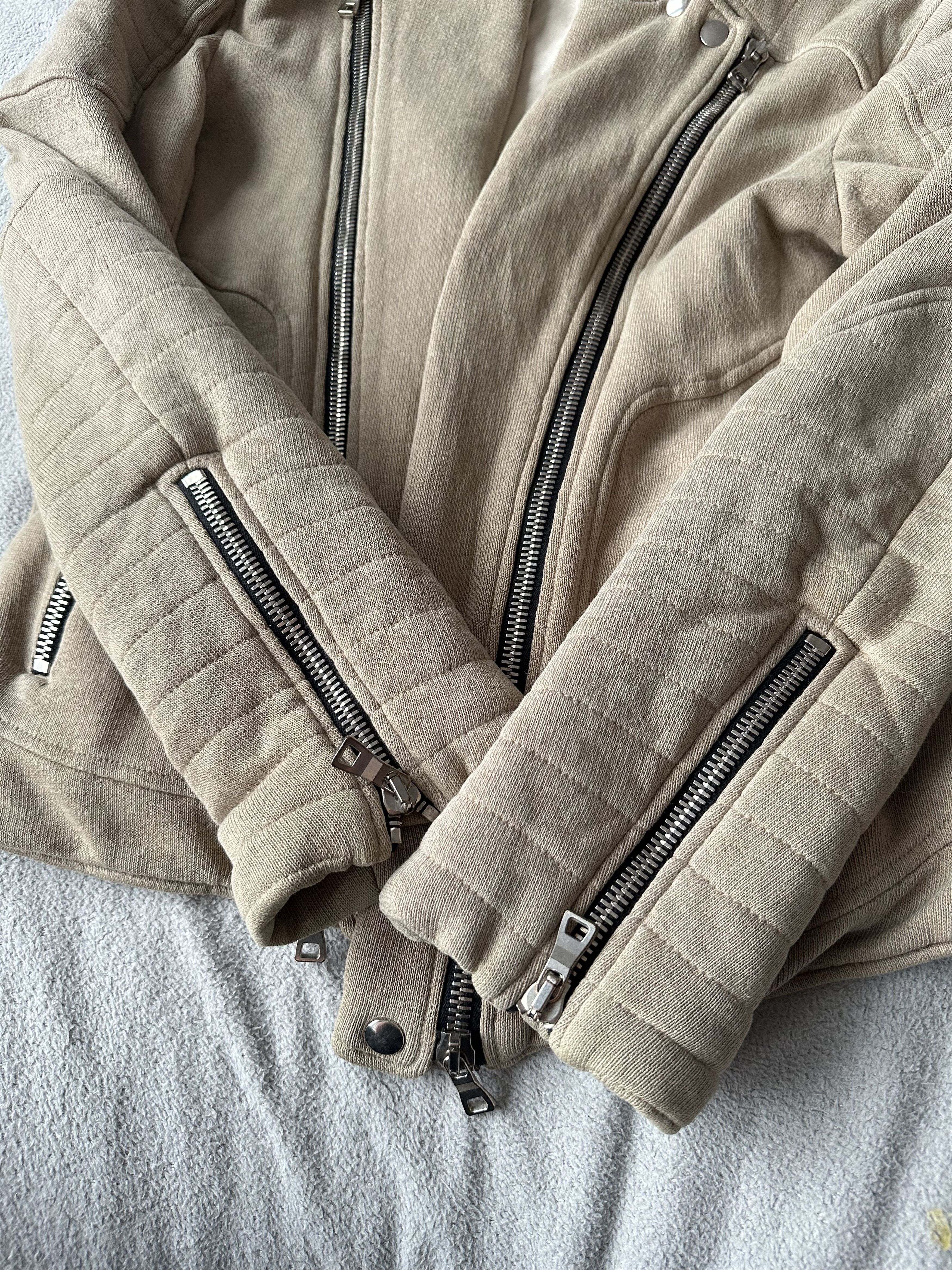 Balmain SS13 Balmain Linen Tan Beige Biker Moto Zip Jacket Size US M / EU 48-50 / 2 - 5 Thumbnail