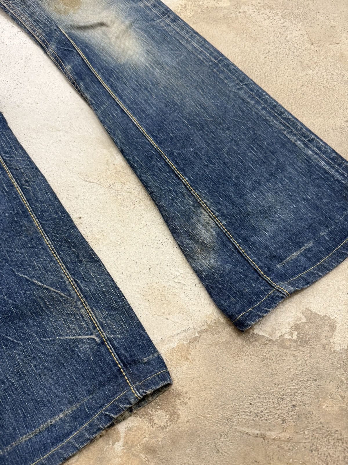 Edwin Vintage Edwin Blue Trip 503 Mudwash Dirty Distress Denim Size US 30 / EU 46 - 5 Thumbnail